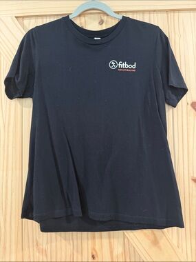 Fitbod Black Logo Tee - Short Sleeve Casual Top